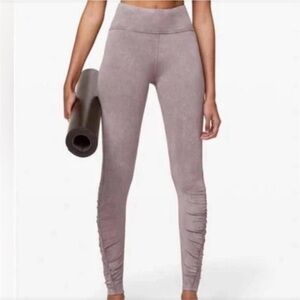 Lululemon Inner Glow Tight 28” Washed Half Moon Cotton-Lycra Leggings Size 4